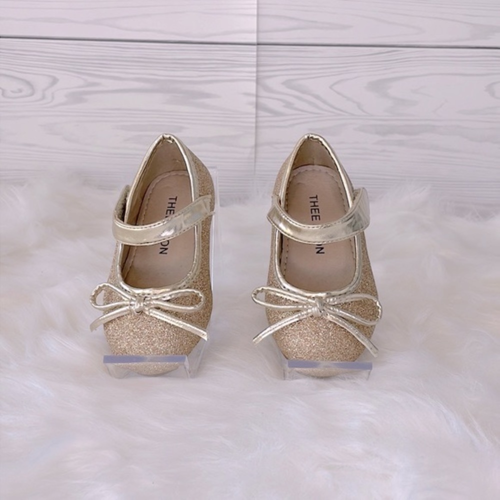 Girls Gold‎ Glitter Dress Shoes - Picture 3 of 6